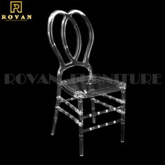 Kerusi Perkahwinan Resin Belakang Rama-Rama Jelas